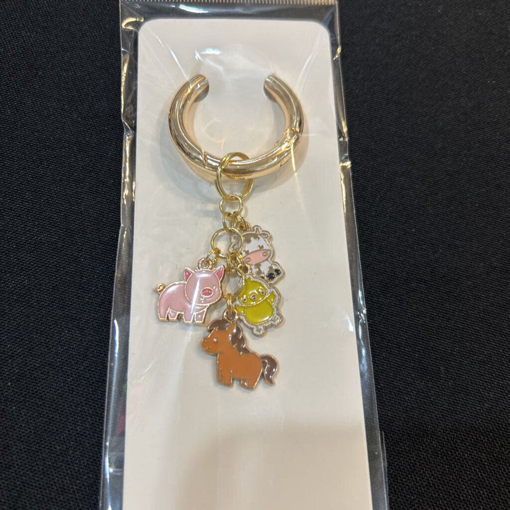 Farm Animals 1-Ring Charm Keychain