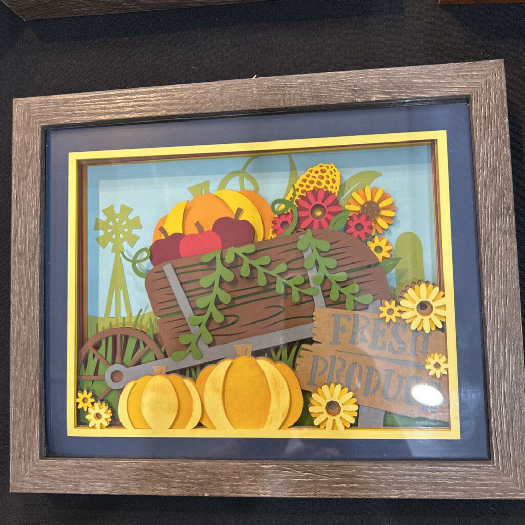 Wheelbarrow Shadow Box