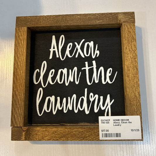 Alexa, Clean the Laudry