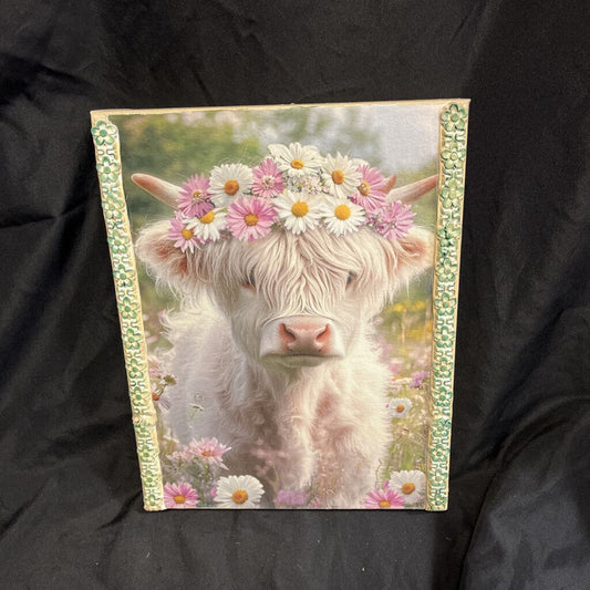 Small Green Highland Cow Picture