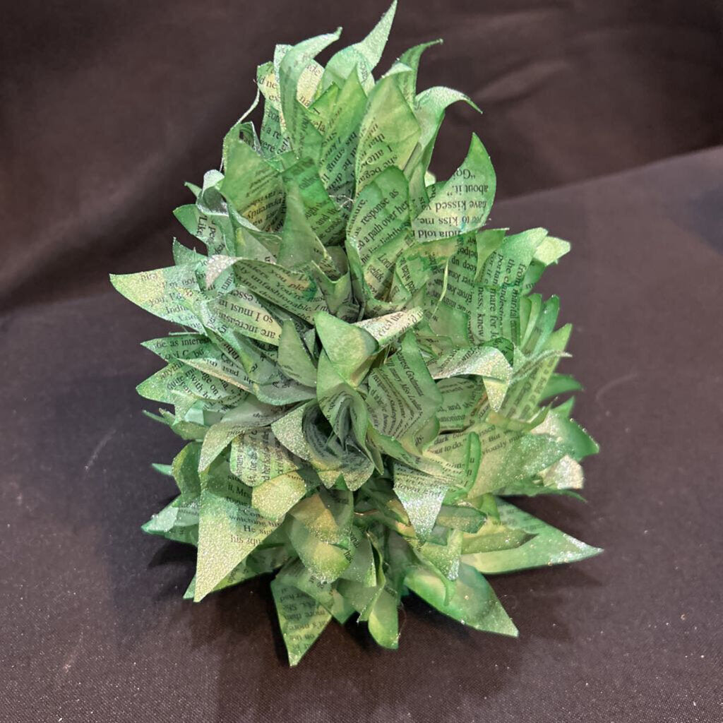 5. Book Page Light Up Christmas Tree