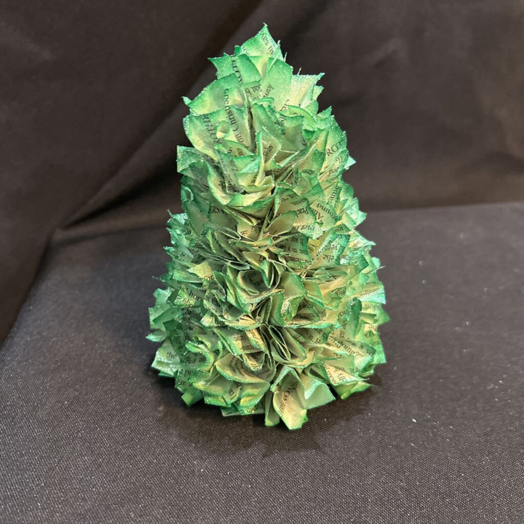 11. Ruffled Book Page Christmas Tree