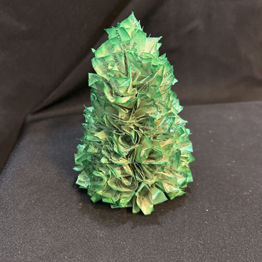 11. Ruffled Book Page Christmas Tree