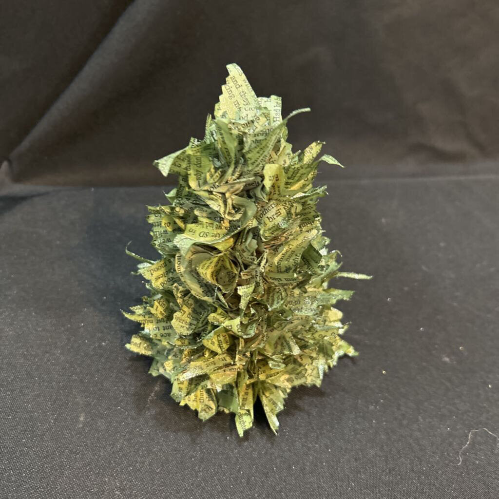 34. Jagged Pointy Book Page Christmas Tree