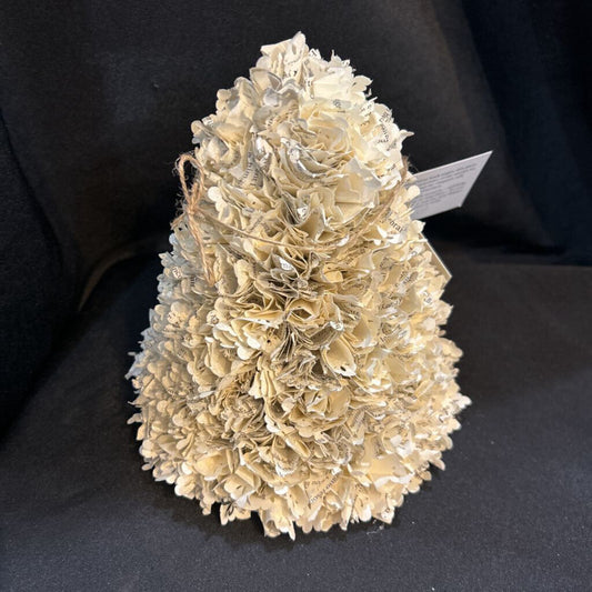 38. Vintage Lace Book Page Christmas Tree