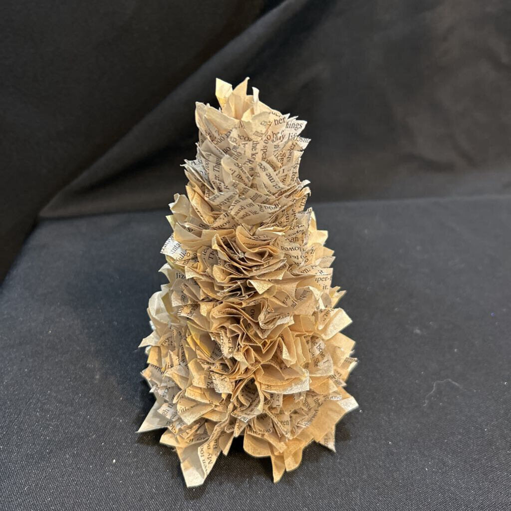 26. Ruffled Book Page Christmas Tree