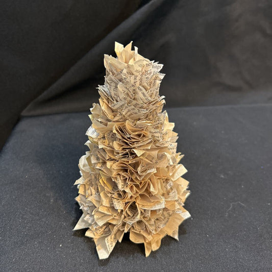 26. Ruffled Book Page Christmas Tree