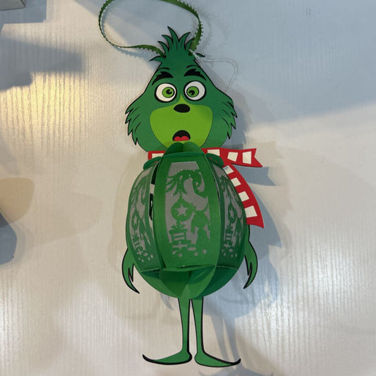 Paper Designed Grinch Lantern
