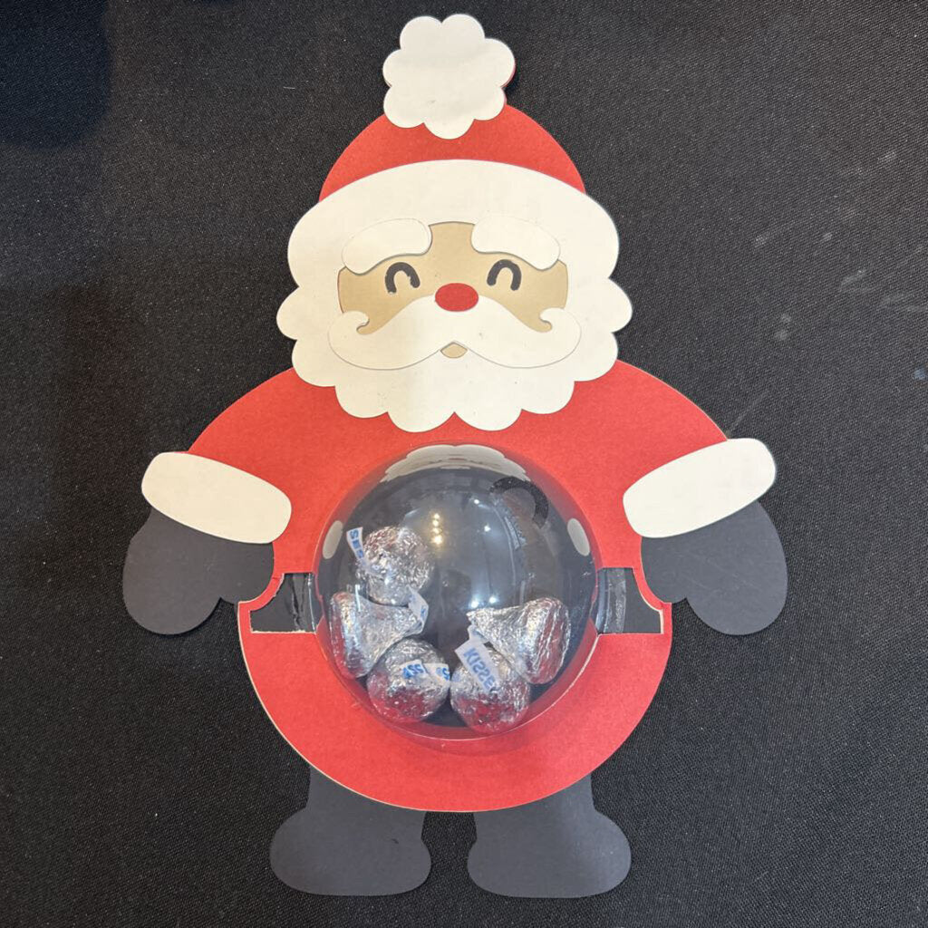 Paper Designed Santa Candy Dome