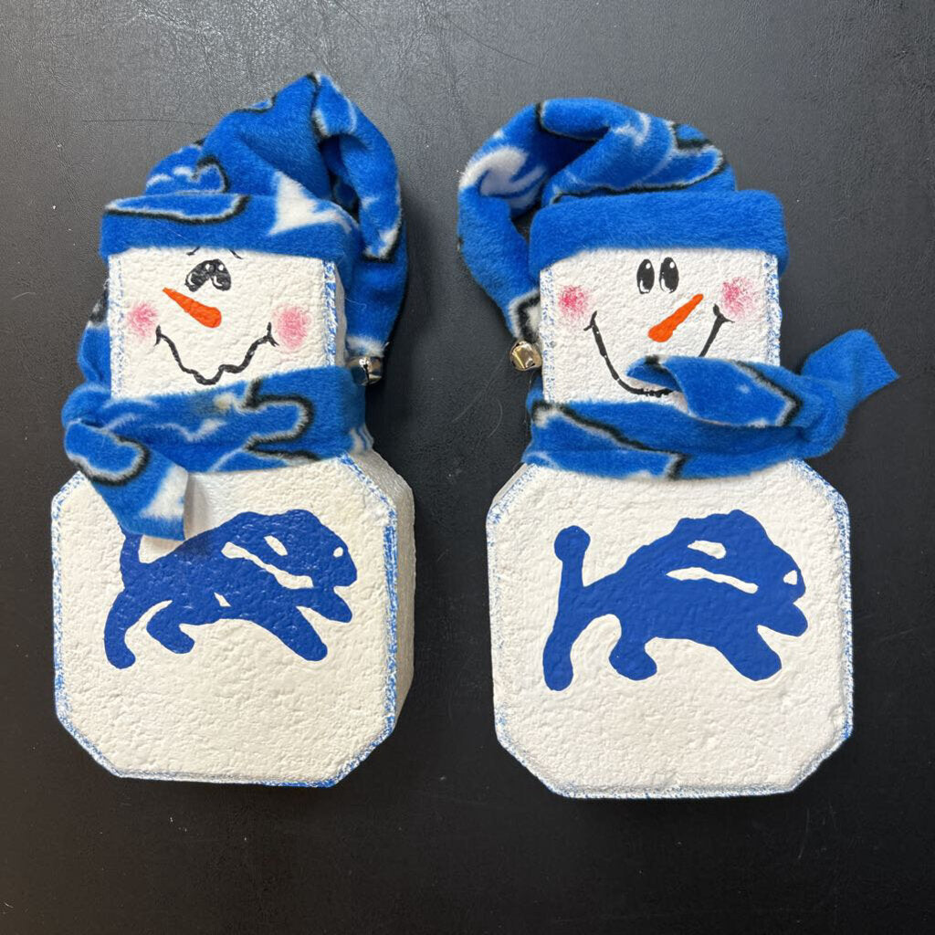 Detroit Lions Snowman Brick