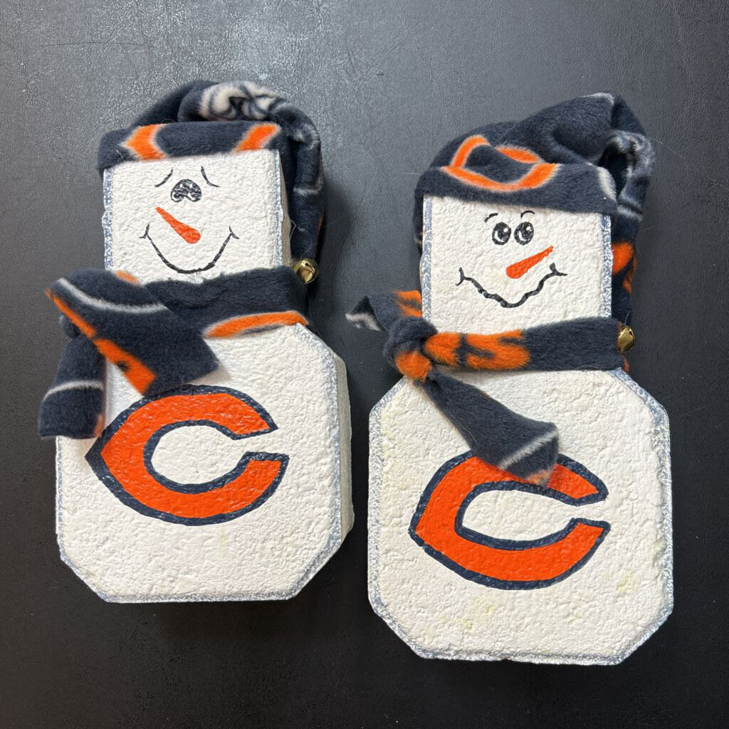 Chicago Bears Snowman Brick