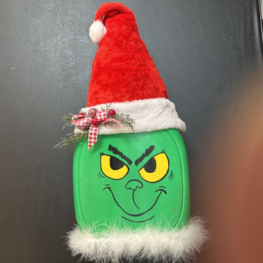 Large Grinch w/santa hat & white fur