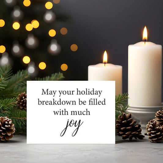Holiday Breakdown, Card