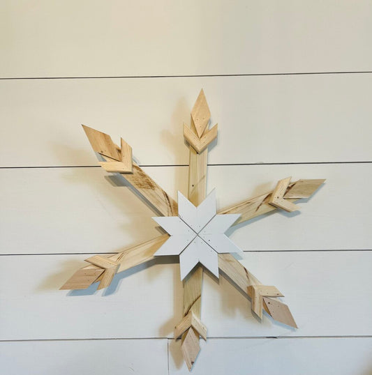 Natural w/White Star Center Snowflake