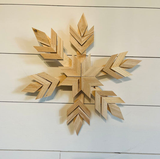 Natural Small Double Chevron Snowflake