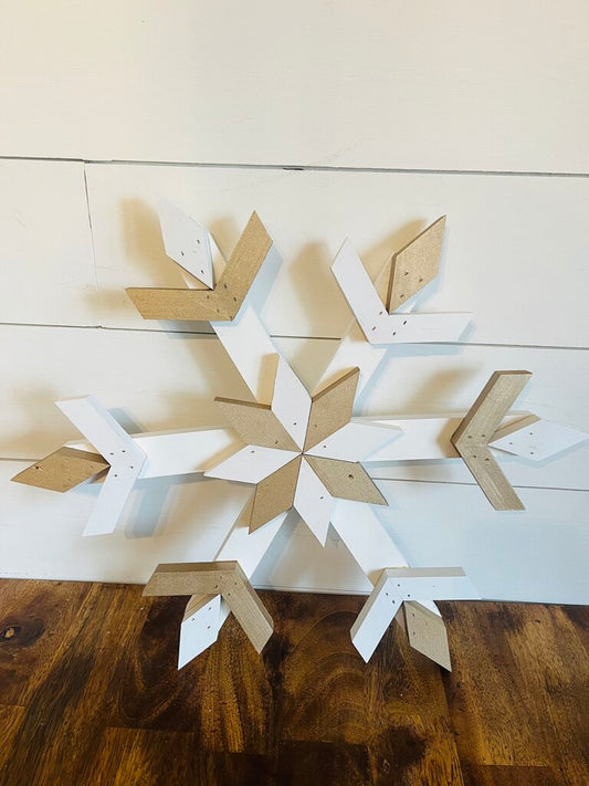 Gold/White Snowflake