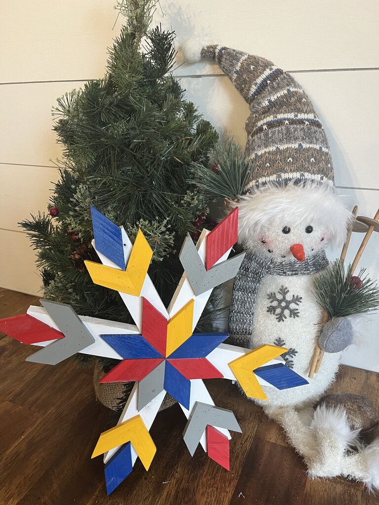 House Divided Bold Color Scheme Snowflake