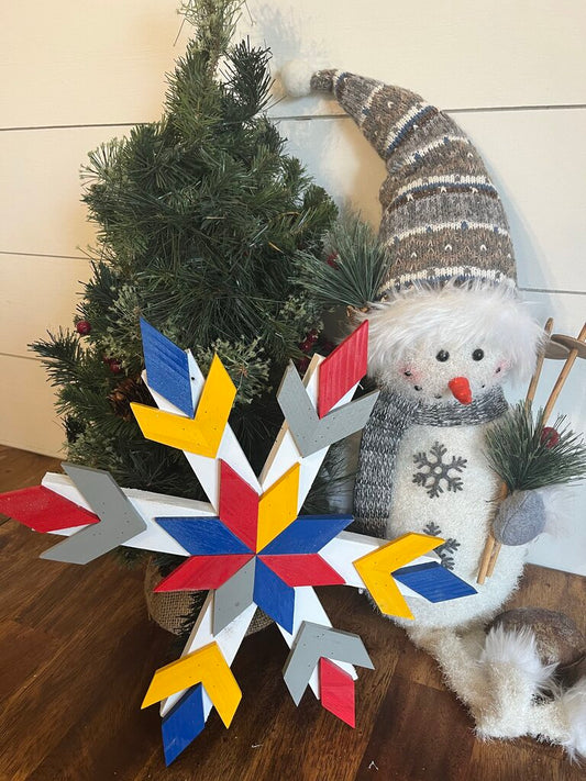 House Divided Bold Color Scheme Snowflake