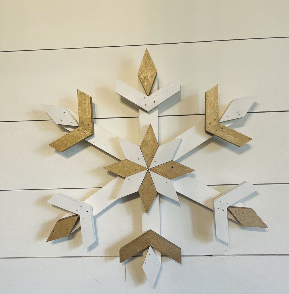 Gold/White Snowflake