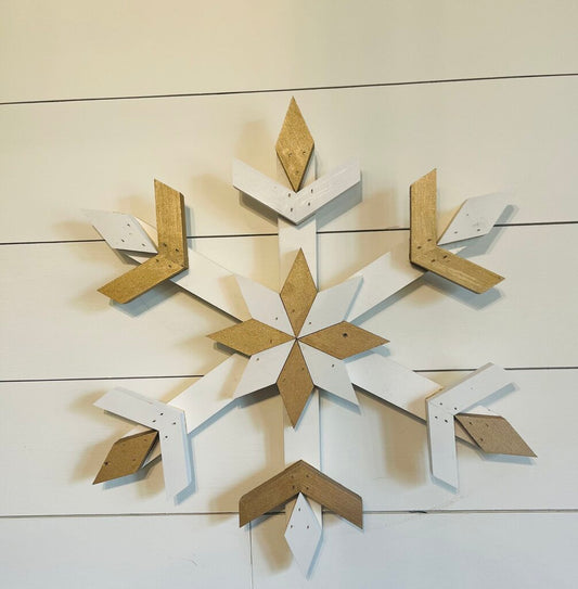 Gold/White Snowflake