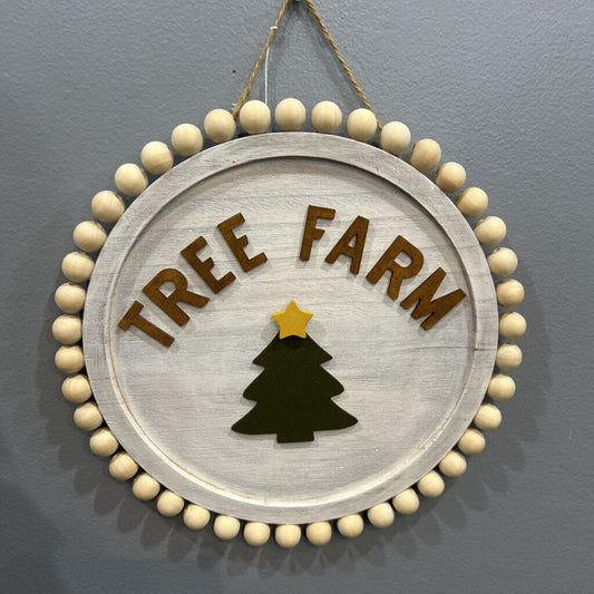 Tree Circle Sign (white)