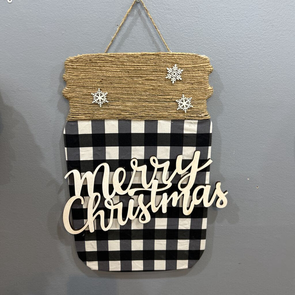 Merry Christmas Mason Jar Sign