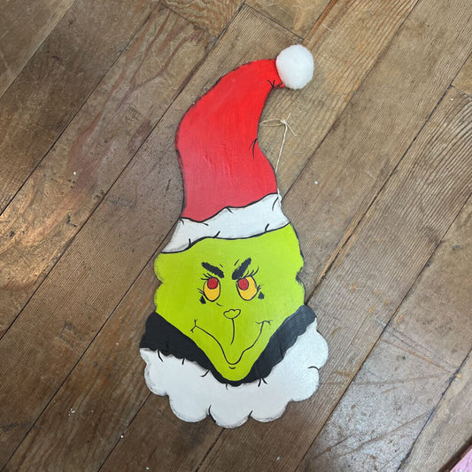 Grinch Wall Hanging (Wood)