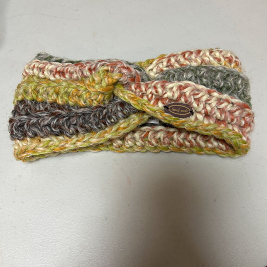 Crochet Twisted Ear Warmer Autumn Colors
