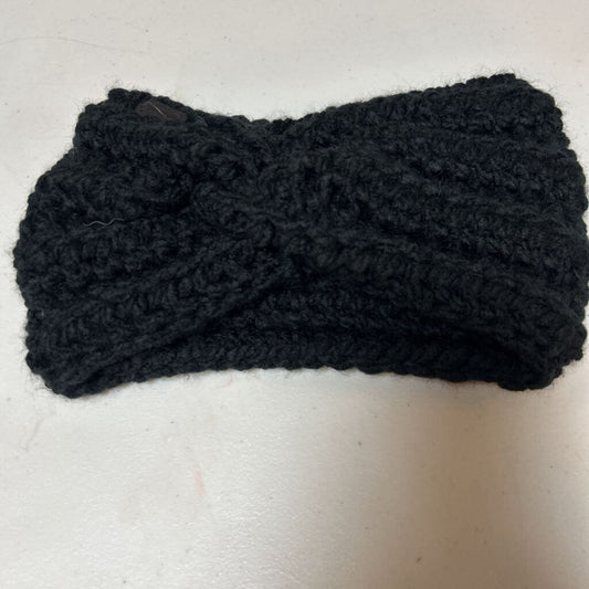 Crochet Twisted Ear Warmer Solid Black