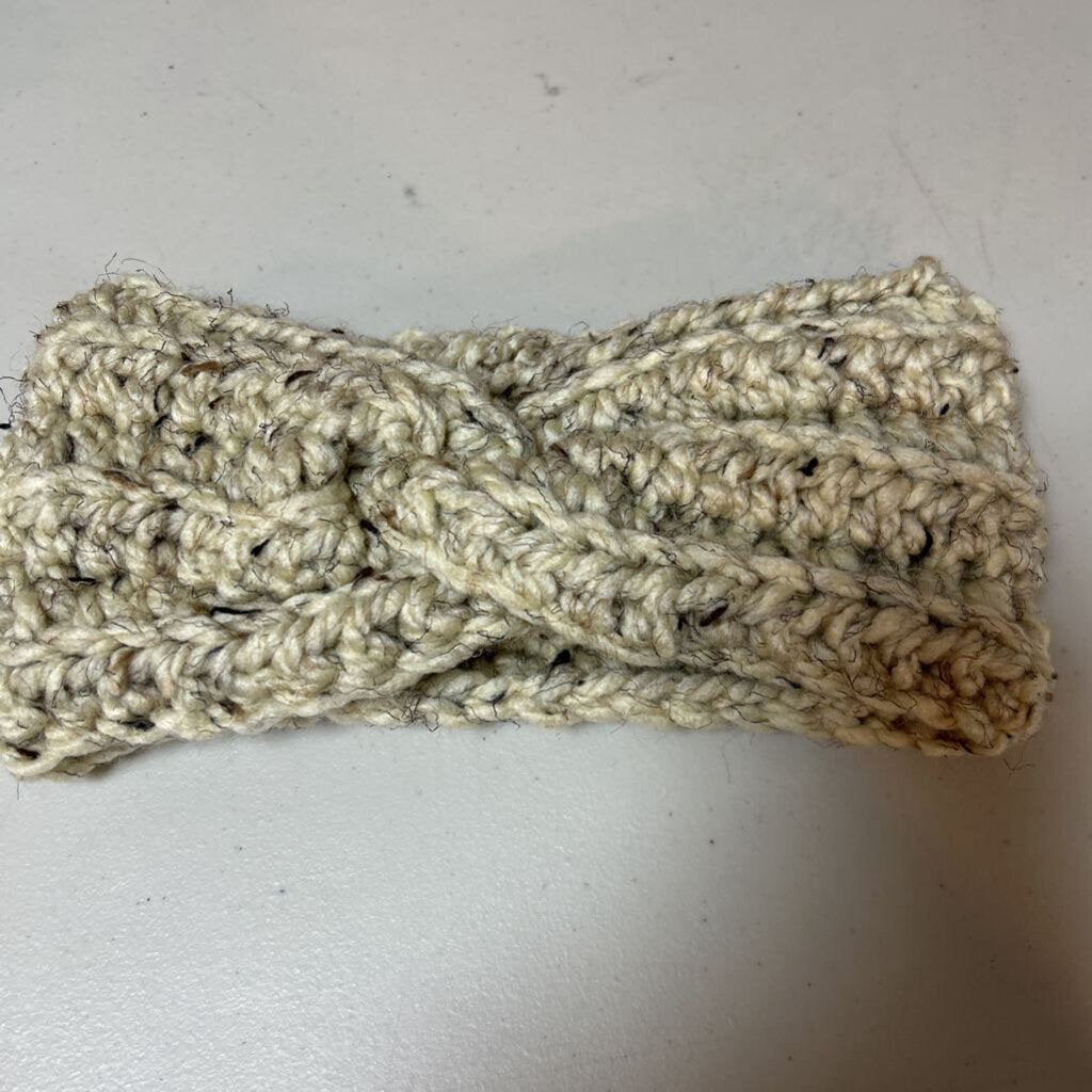 Crochet Twisted Ear Warmer Oatmeal