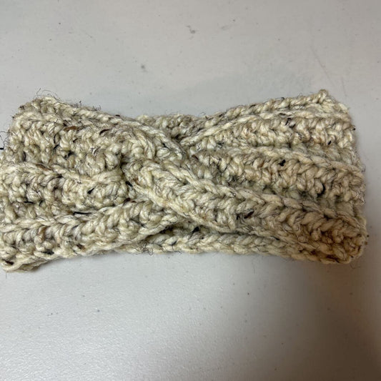 Crochet Twisted Ear Warmer Oatmeal