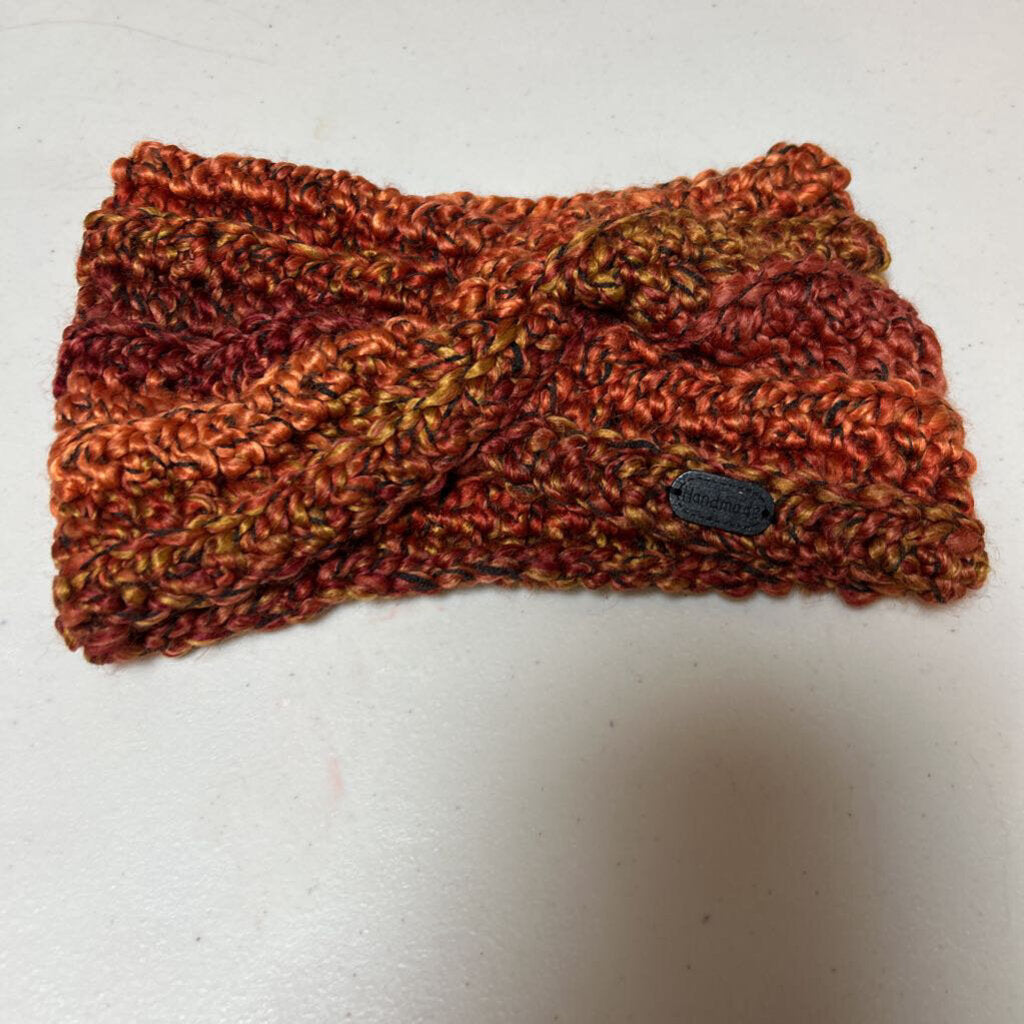 Crochet Twisted Ear Warmer Multi Orange