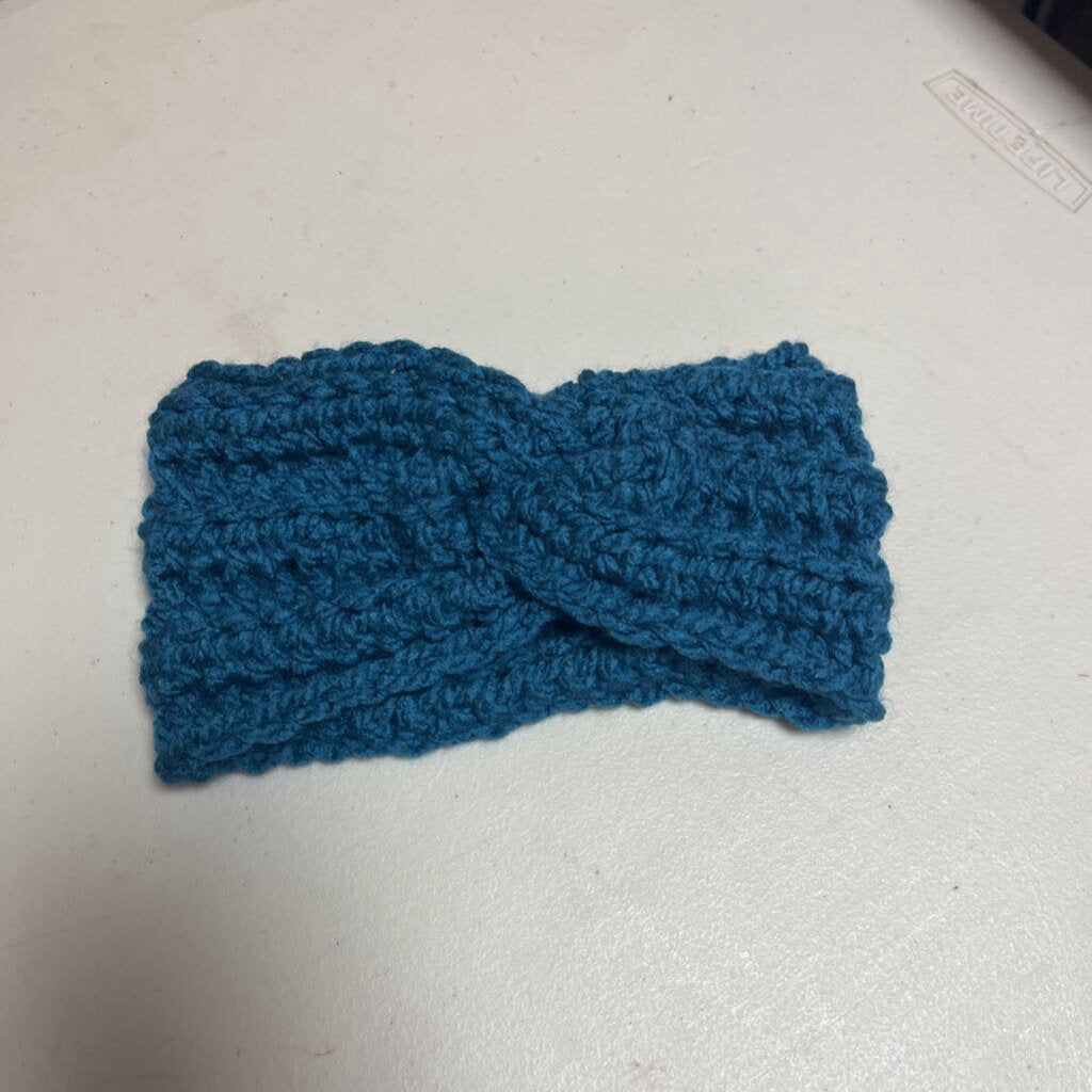 Crochet Twisted Ear Warmer Teal