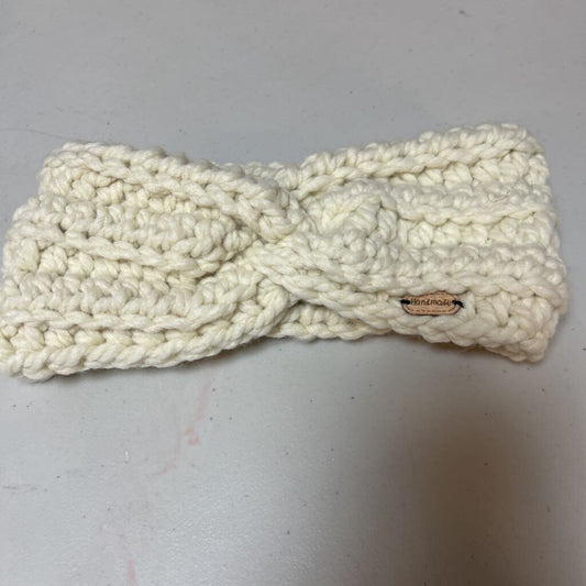 Crochet Twisted Ear Warmer Cream