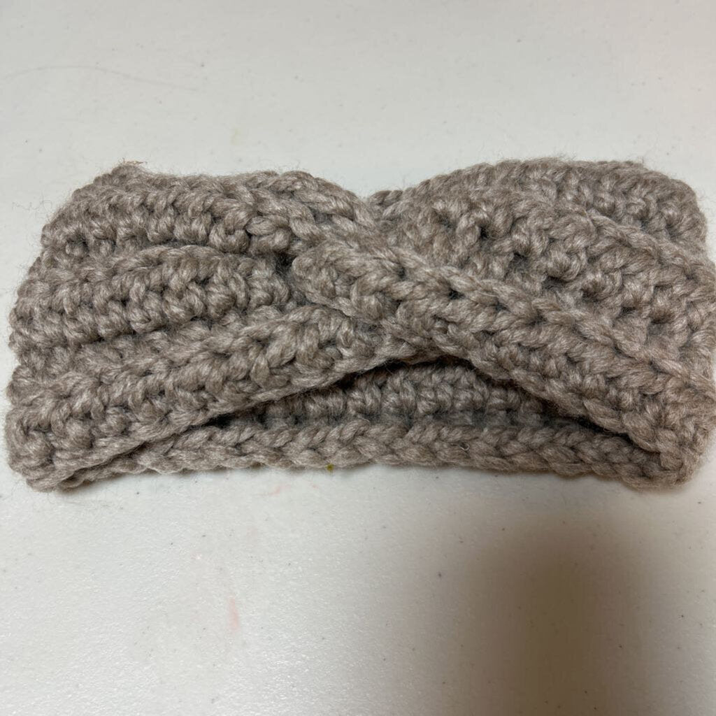 Crochet Twisted Ear Warmer Tan