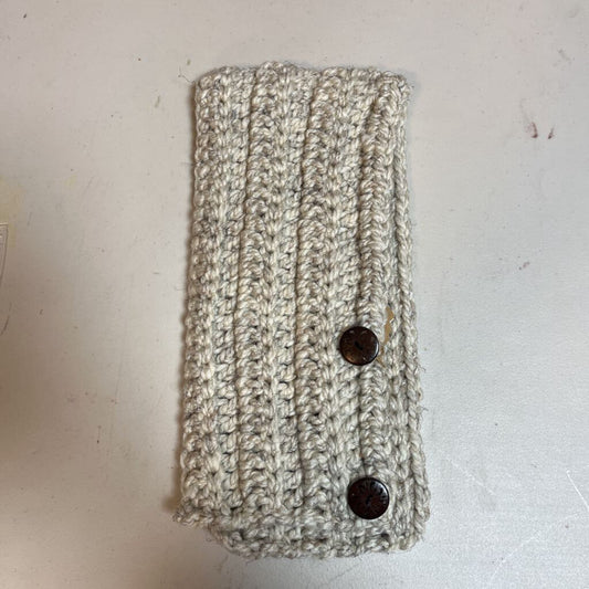 Crochet Button Scarf Warm Wheat