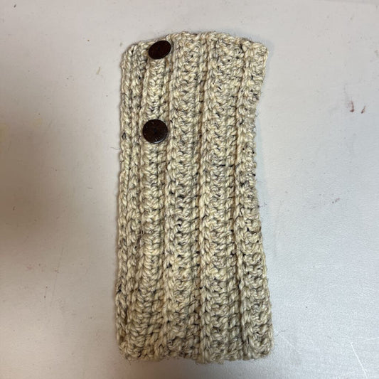 Crochet Button Scarf Warm Oatmeal