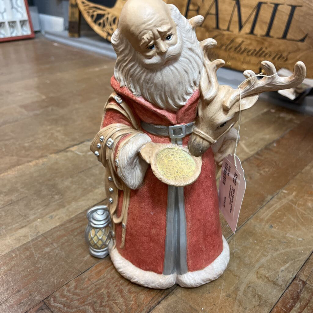 Ceramic Santa w/Reindeer
