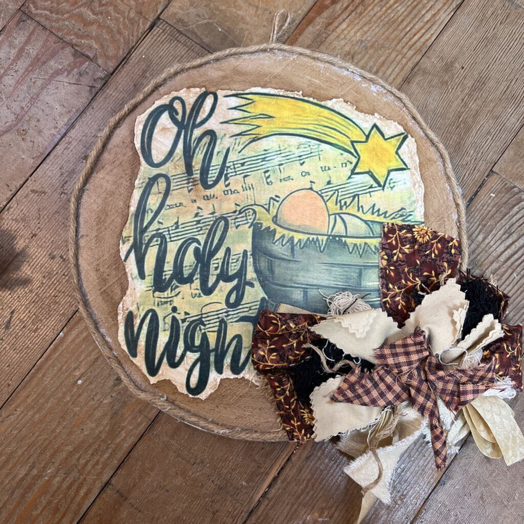 Oh Holy Night Wood Hanger