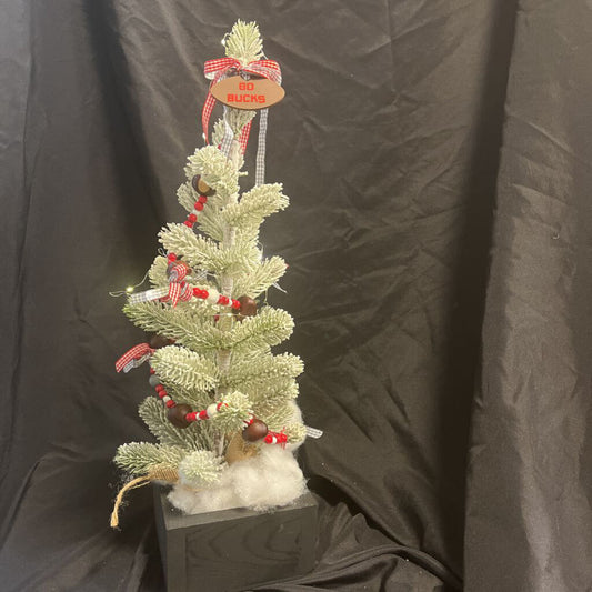 Light Up OSU Tree-Black Box-Go Bucks Football
