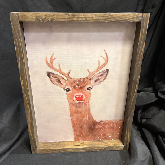 Framed Deer Sign