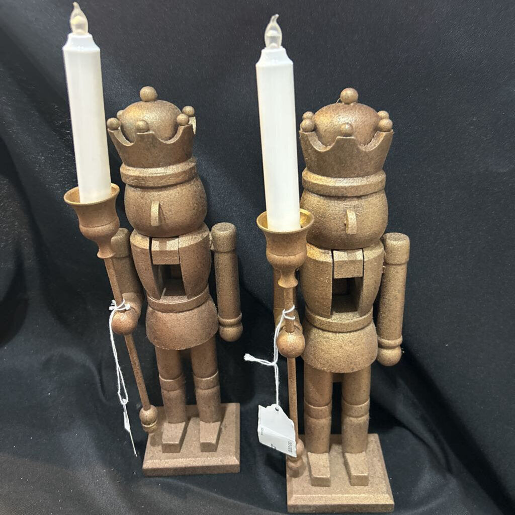 Large Nutcracker Candle Holder