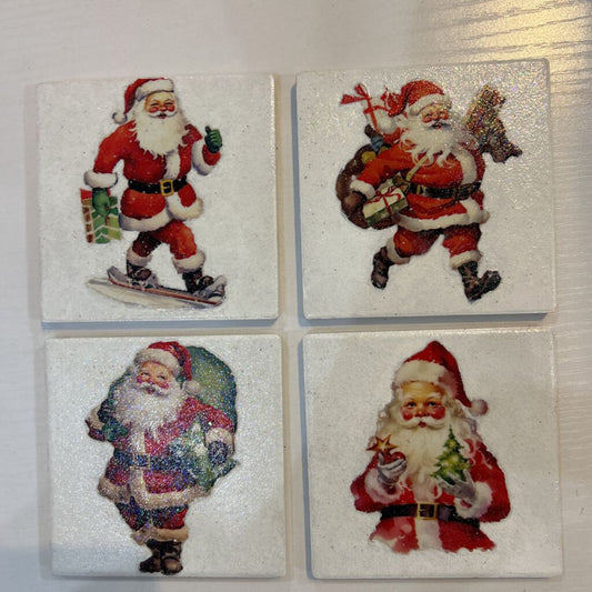 Square Christmas Coaster Set