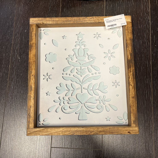 Blue White Scandinavian Tree