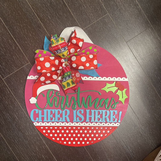 Pink Christmas Cheer Round