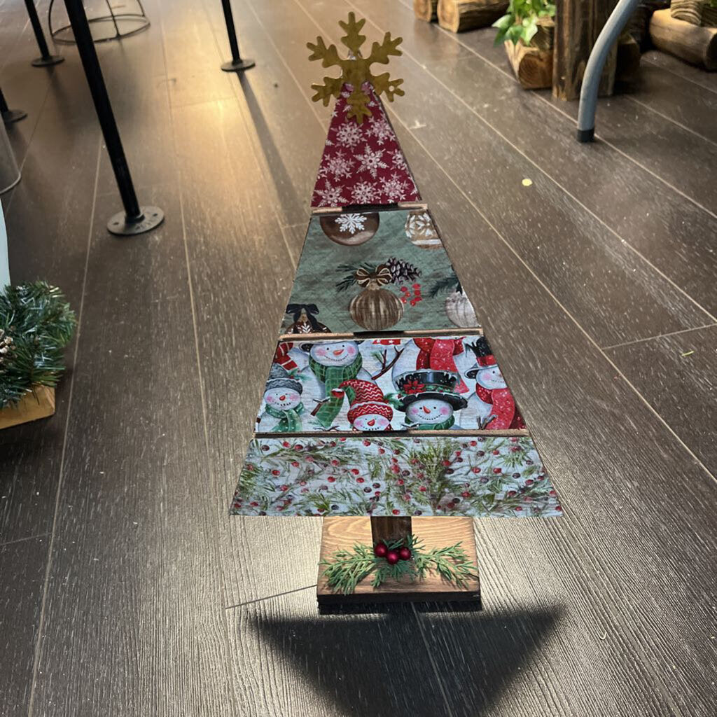 Decoupage Christmas Trees w/Snowflake