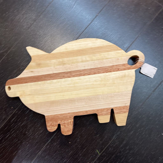 16x10 Pig Cutting Board Striped