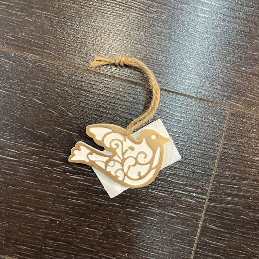 Chrome Bird Ornament