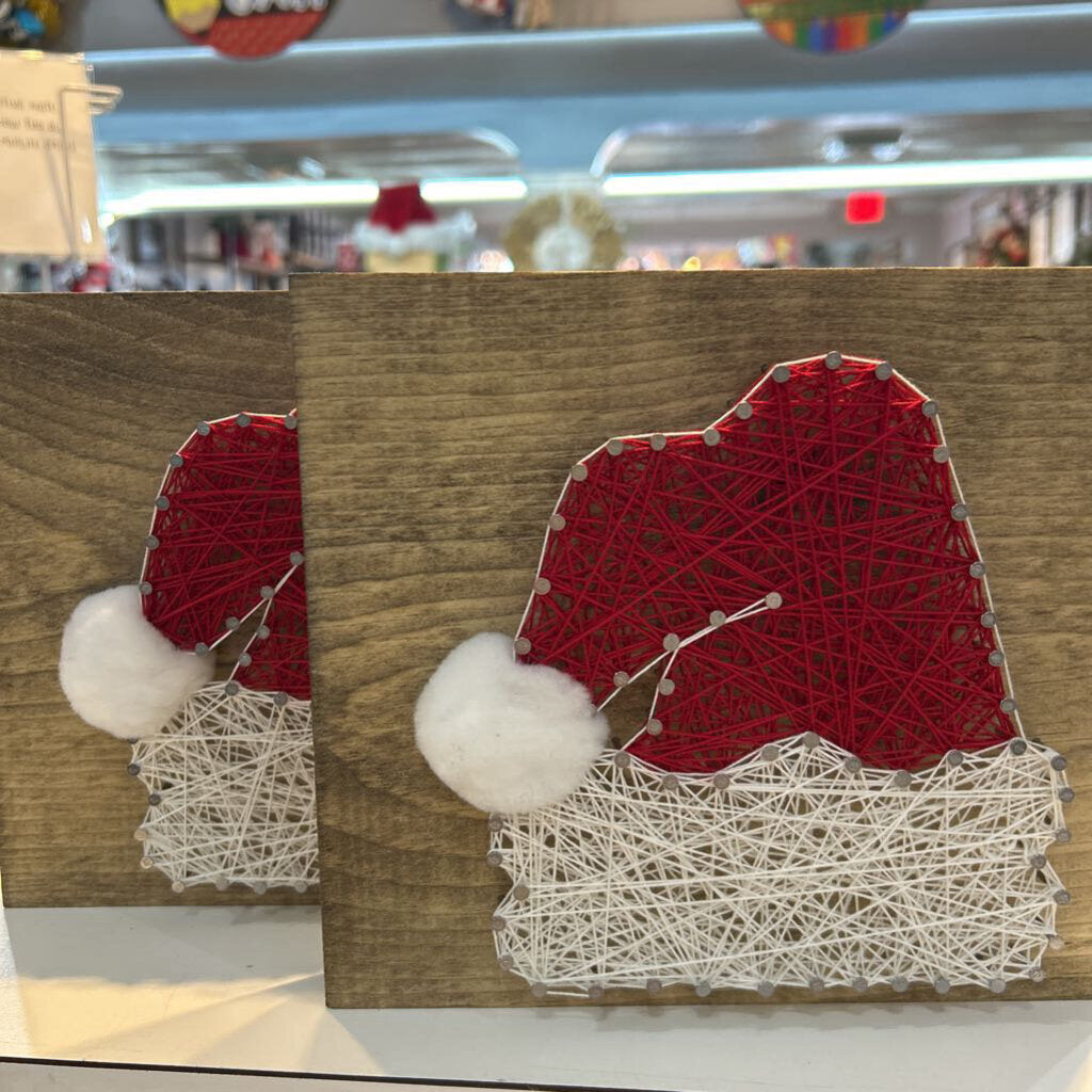 Large String Art Santa Hats
