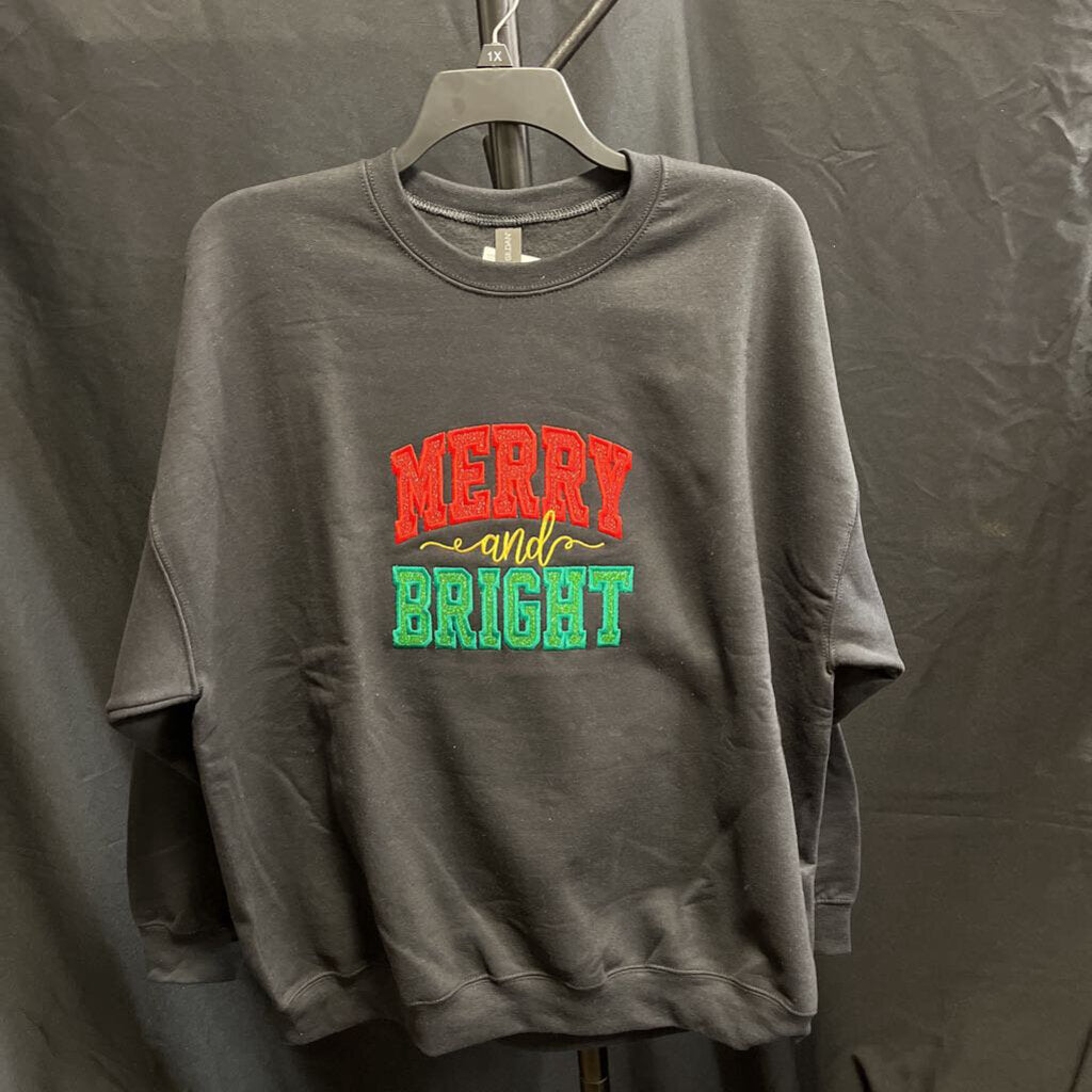 Merry and Bright Glitter Black 2XL